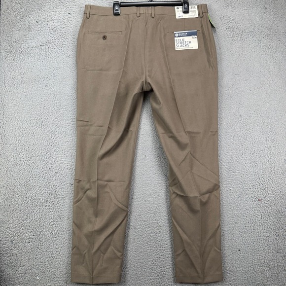 green emerald velvet dress Haggar Premium Stretch Dress Pants in Oatmeal
